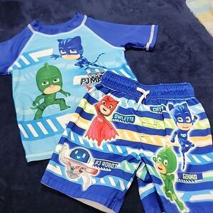 Toddler PJ Masks Bathing Suit Shorts and Swim Trunks